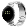 焼入れスチール製スマートウォッチ用ウォッチバンド Google Pixel Watch 1 & 2 シルバー