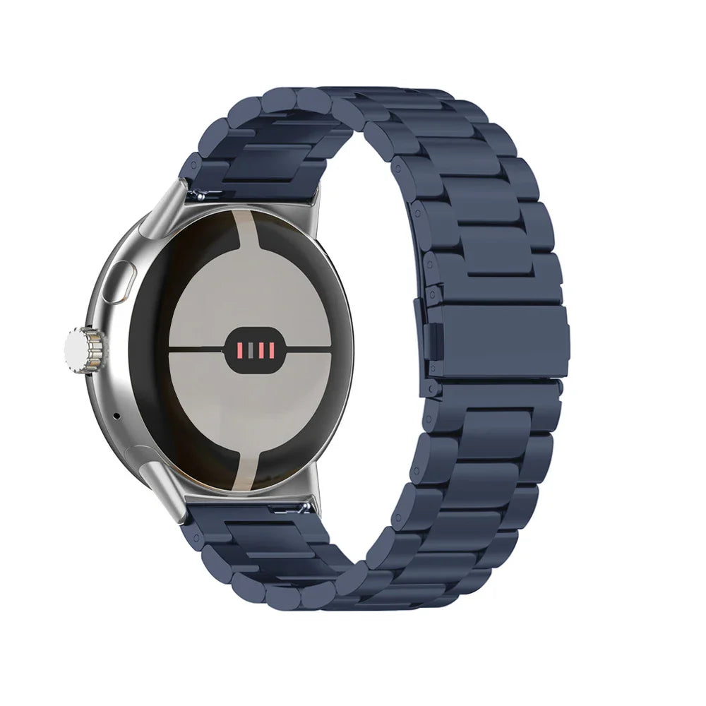 焼入れスチール製スマートウォッチ用ウォッチバンド Google Pixel Watch 1 & 2 ブラック