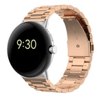 焼入れスチール製スマートウォッチ用ウォッチバンド Google Pixel Watch 1 & 2 ローズゴールド