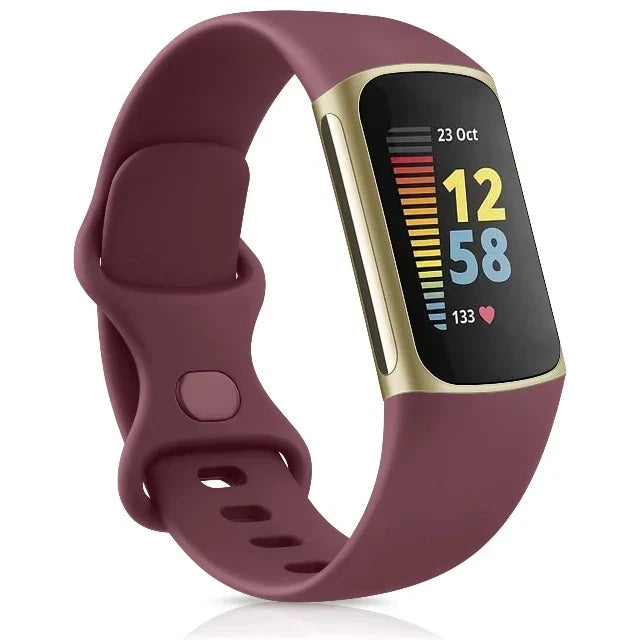 Fitbit Charge 5用ウォッチバンド ボルドー