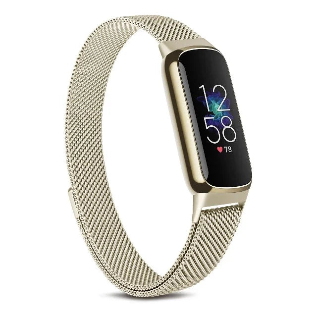 Fitbit Luxe用ゴールドカラーウォッチブレスレット 