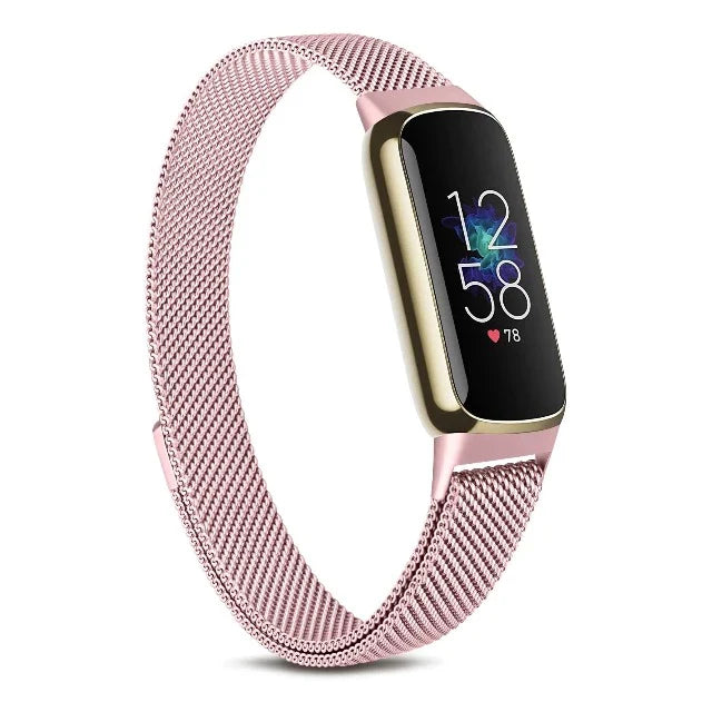 Fitbit Luxe用ローズカラーウォッチブレスレット