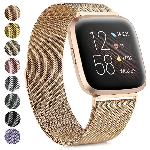 Fitbit Versa 1、Versa 2、Versa 3、Versa 4対応のブレスレット型ウォッチバンド