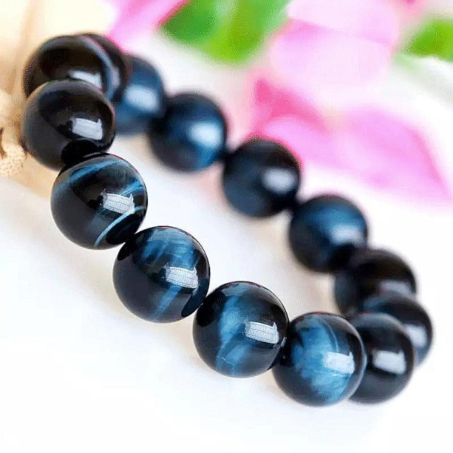 Bracelet Oeil de Tigre Bleu