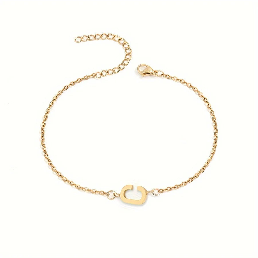 Bracelet Personnalisé pour Femme avec Initiale Or c