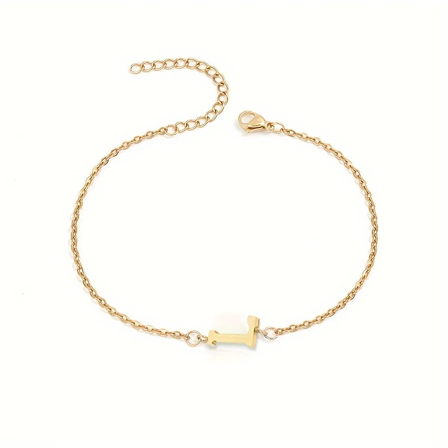 Bracelet Personnalisé pour Femme avec Initiale Or l