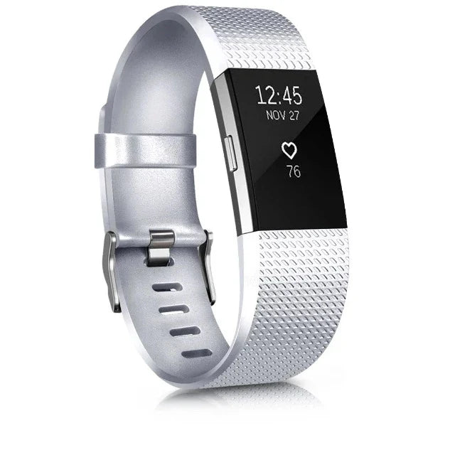 Fitbit Charge 2用シルバーブレスレット