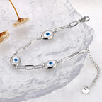 Bracelet Rétro Contre le Mauvais Oeil argent