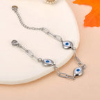 Bracelet Rétro Contre le Mauvais Oeil argent
