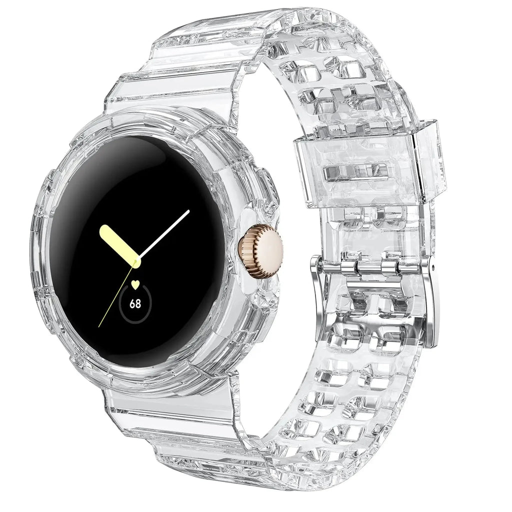 Google Pixel Watch 1 & 2 用スマートウォッチブレスレット クリア