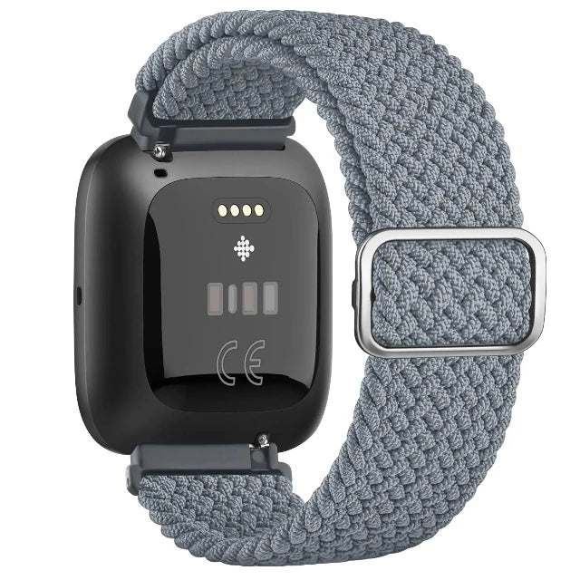 Fitbit Versa 1 / Versa 2 / Versa Lite 用 超伸縮性ウォッチバンド グレー