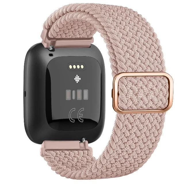 Fitbit Versa 1 / Versa 2 / Versa Lite 用 超伸縮性ウォッチバンド ライトピンク