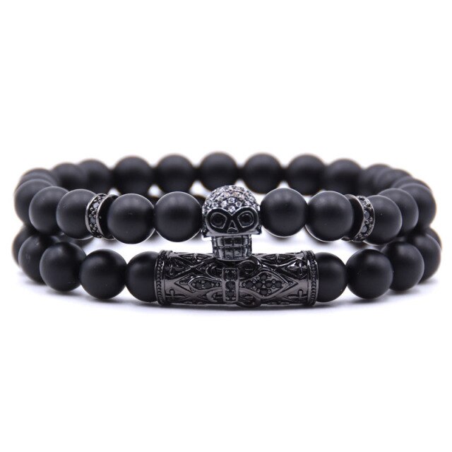レディース スカル ブレスレット ブラック