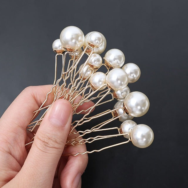 Broches pour Cheveux Mariage Perles