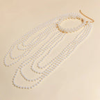 Chaîne d'épaule pour femme avec perles - Bijou pour clavicule & épaule