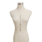 Chaîne de Décolleté Femme Collier Noir or