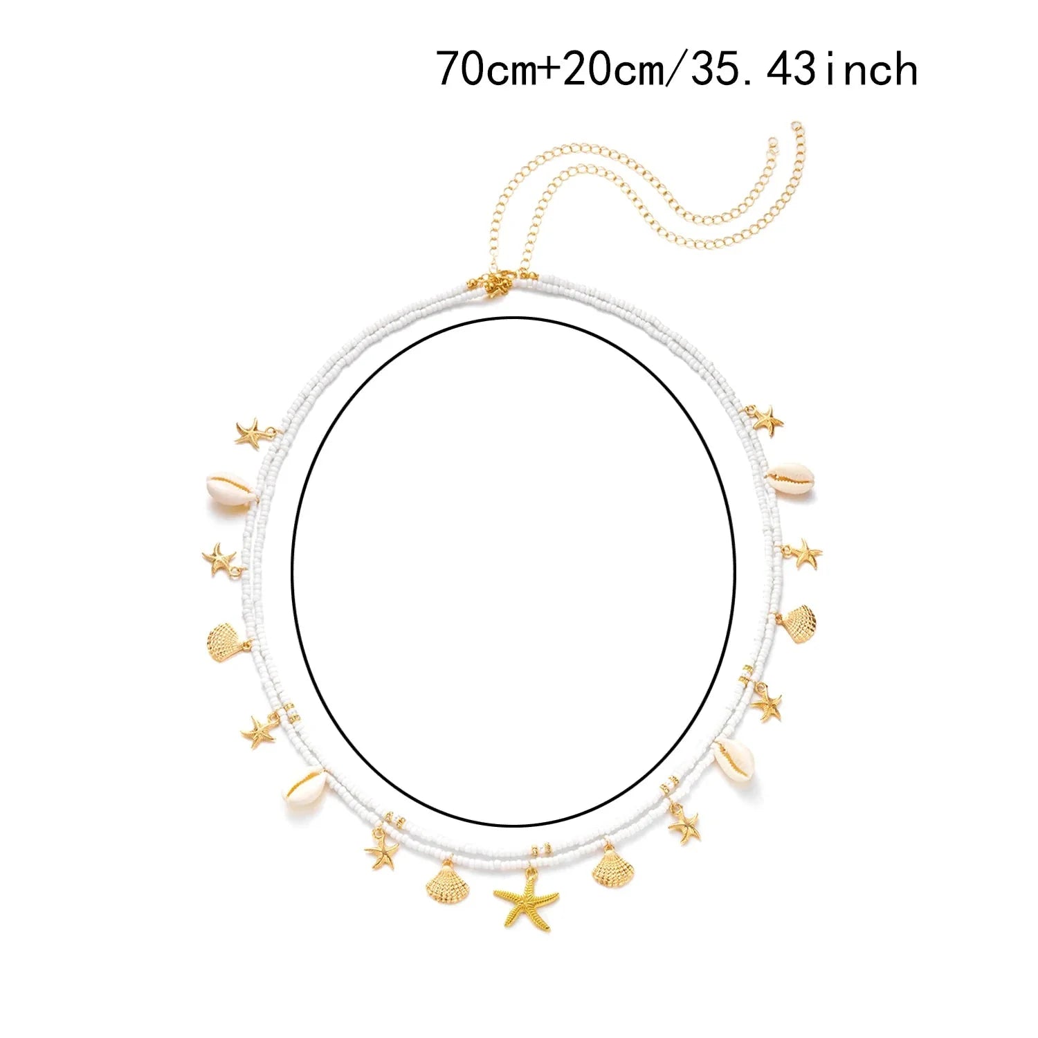 Chaîne de hanche coquillage - bijou de taille et ventre pour femme