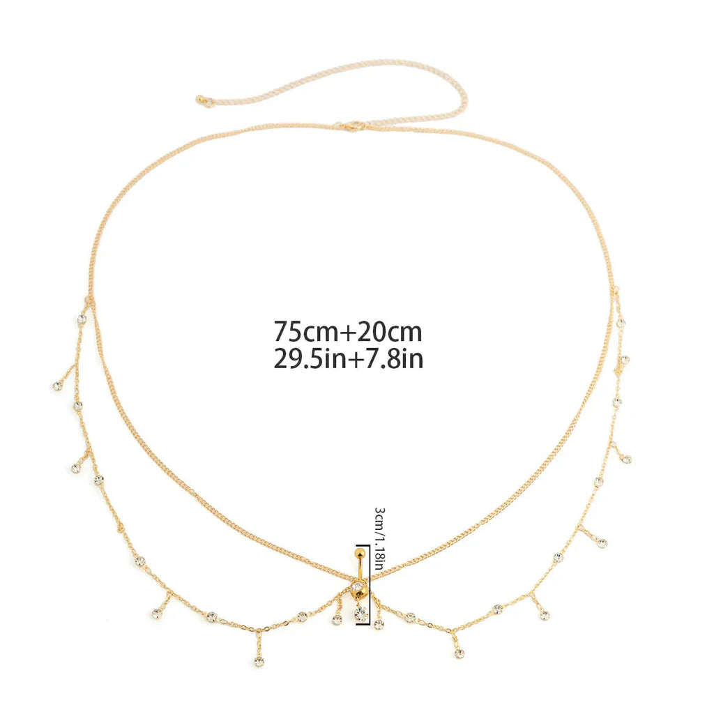 Chaîne de hanche et nombril - bijou de taille et ventre pour femme