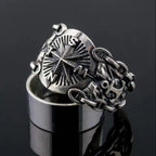 Chevalière Compas Boussole Bague Rose des Vents
