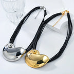 Collier avec Grand Pendentif Coquillage Escargot or
