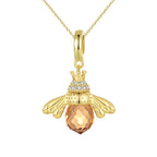 Collier avec pendentif abeille femme or