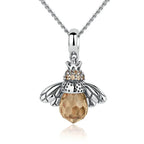 Collier avec pendentif abeille femme argent
