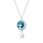 Collier avec Pendentif avec Décor Lune et Chat
