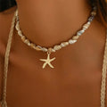Collier avec Pendentif Coquillage Etoile de Mer