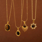 Collier avec Pendentif de Protection Oeil de Tigre pour Femme D