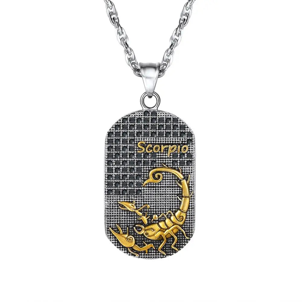 Collier avec Pendentif de Style Signe du Zodiaque Astrologique