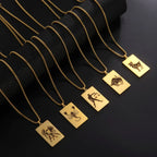 Collier avec Pendentif Elégant Signe du Zodiaque Astrologique