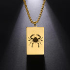 Collier avec Pendentif Elégant Signe du Zodiaque Astrologique