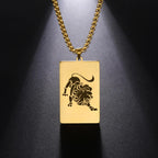 Collier avec Pendentif Elégant Signe du Zodiaque Astrologique