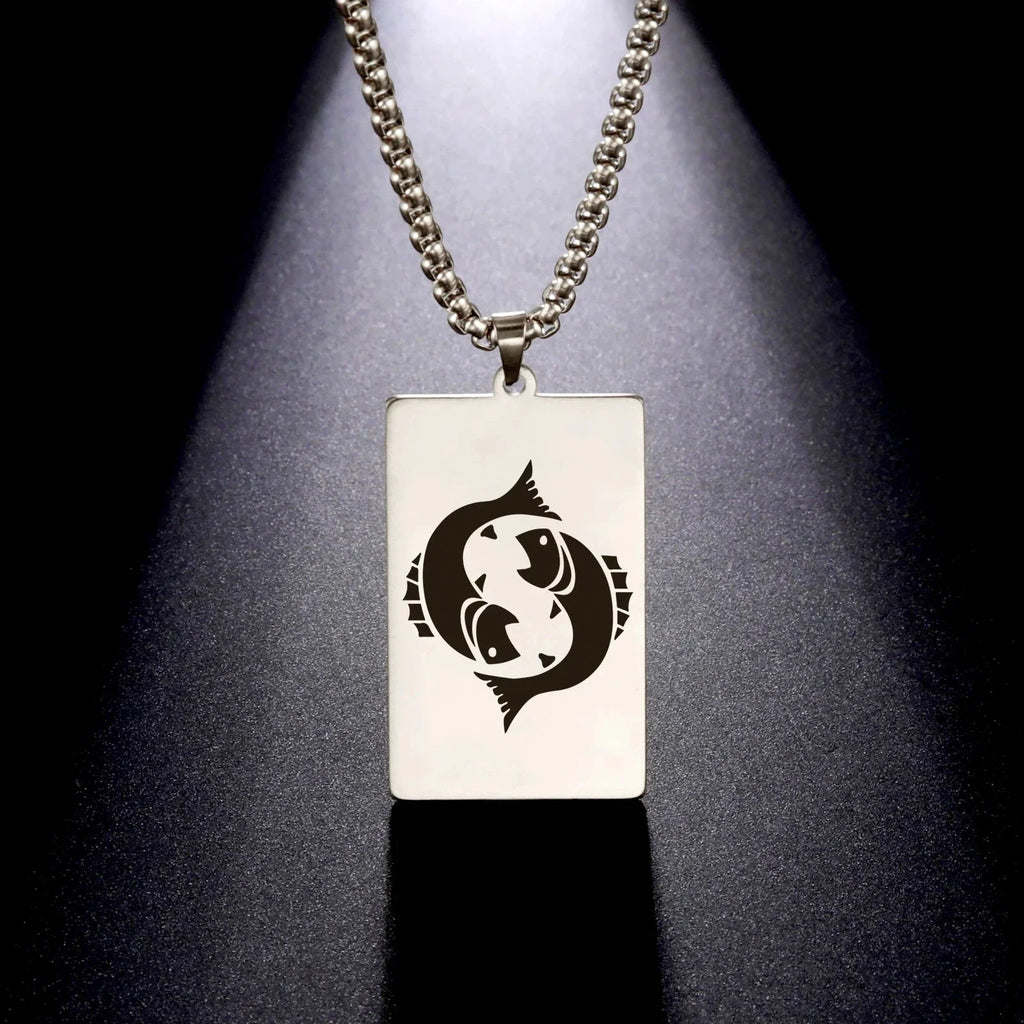 Collier avec Pendentif Elégant Signe du Zodiaque Astrologique
