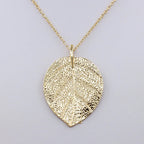 Collier avec Pendentif Feuille Automnale
