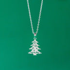 Collier avec Pendentif Hivernal sapin argent