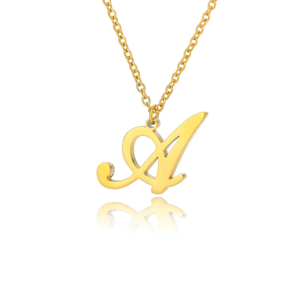 Collier avec pendentif initiale pour femme a