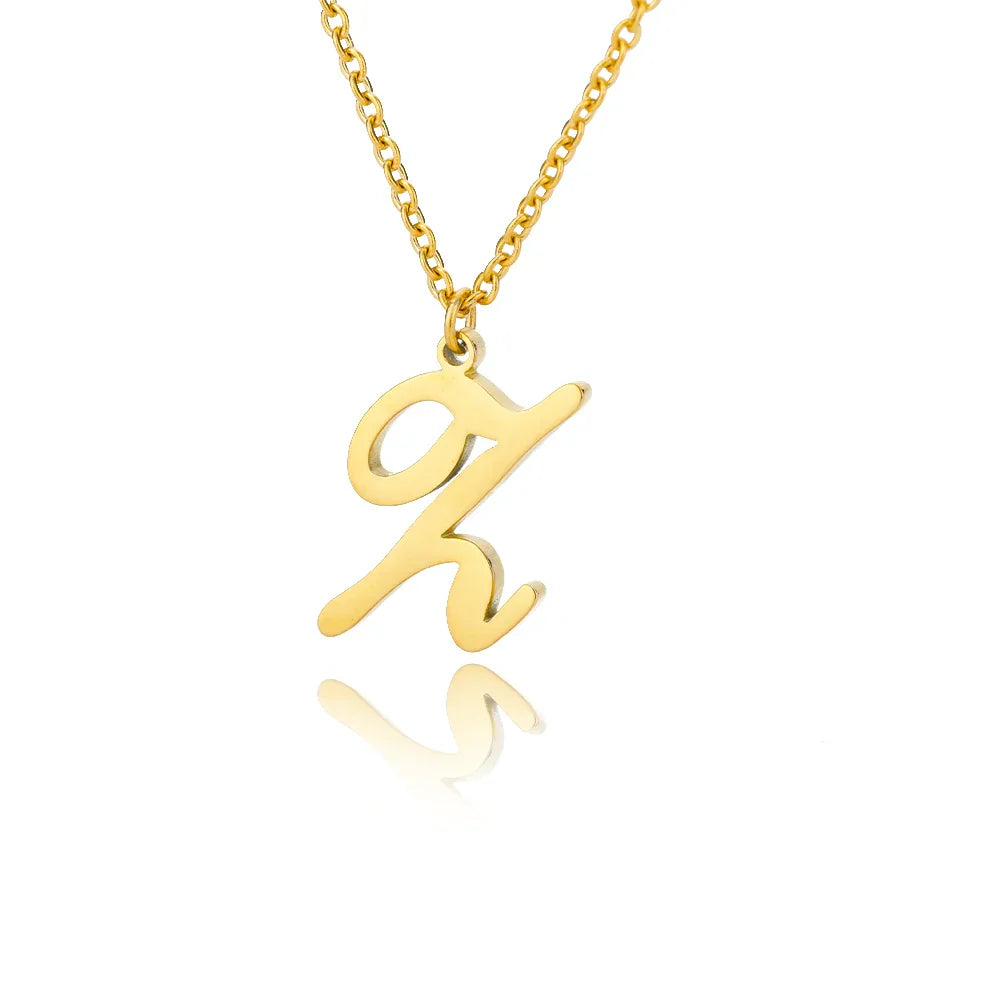 Collier avec pendentif initiale pour femme z