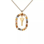 Collier avec pendentif ovale initiale y