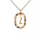 Collier avec pendentif ovale initiale z