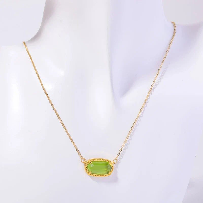 Collier avec Pendentif en Crystal Coloré Signe du Zodiaque