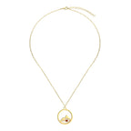 Collier avec Pendentif Rond Montagne et Graine