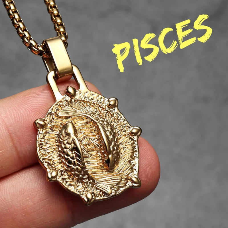 星座モチーフのペンダントネックレス