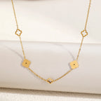 Collier avec Pendentif Trèfle à 4 Feuilles or
