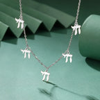 Collier avec pendentifs en lettre hébraïque Chai juif argent