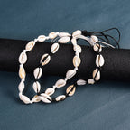 Collier coquillage cauri blanc