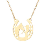 Collier Fer À Cheval Pendentif Sabot Porte Bonheur Argent