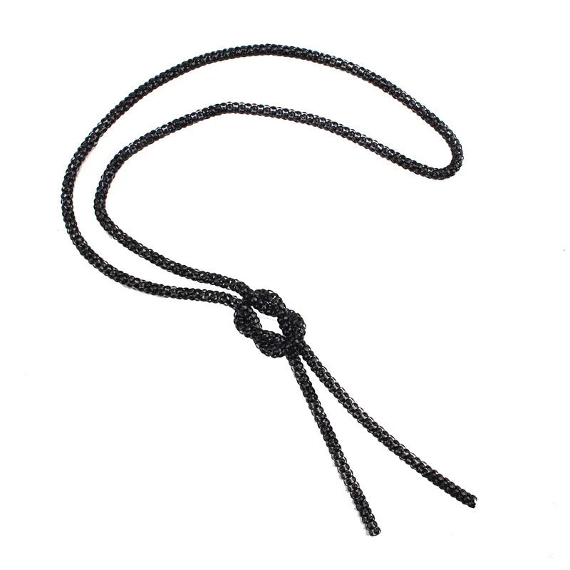 Collier Long avec Pendentif Noeud