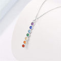 Collier Pendentif 7 Chakras Pierres Naturelles Chaîne Homme Femme