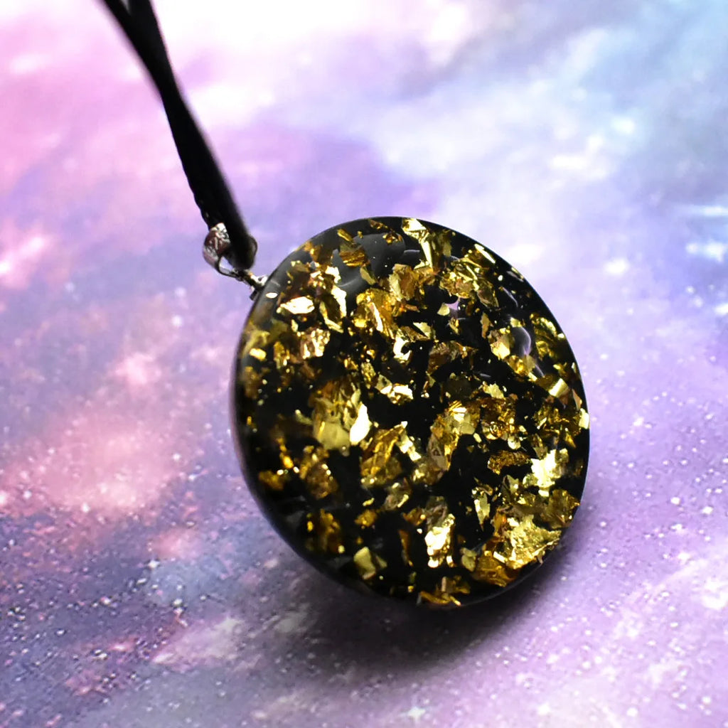 Collier Pendentif avec Arbre de Vie en Tourmaline Noire